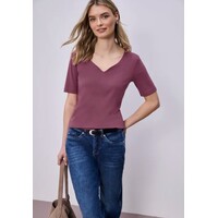 Street One Ada Heart Neck 1/2 Sleeves Dark Clouded Blush
