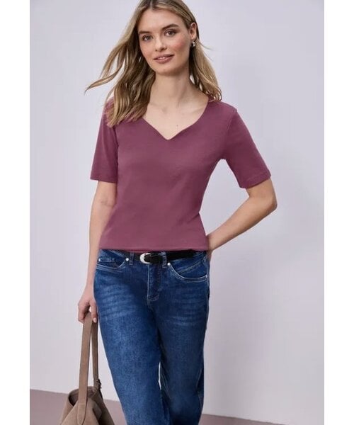 StreetOne Street One Ada Heart Neck 1/2 Sleeves
