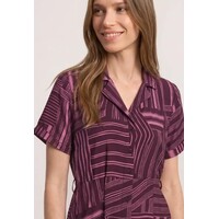 Street One Bowling Collar Shirt Dress Blush Berry