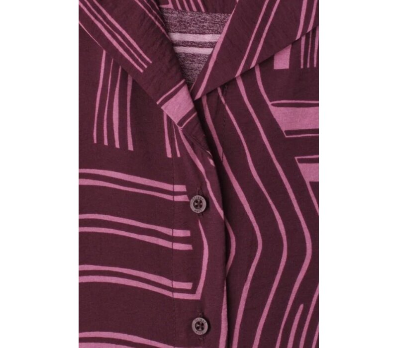 Street One Bowling Collar Shirt Dress Blush Berry