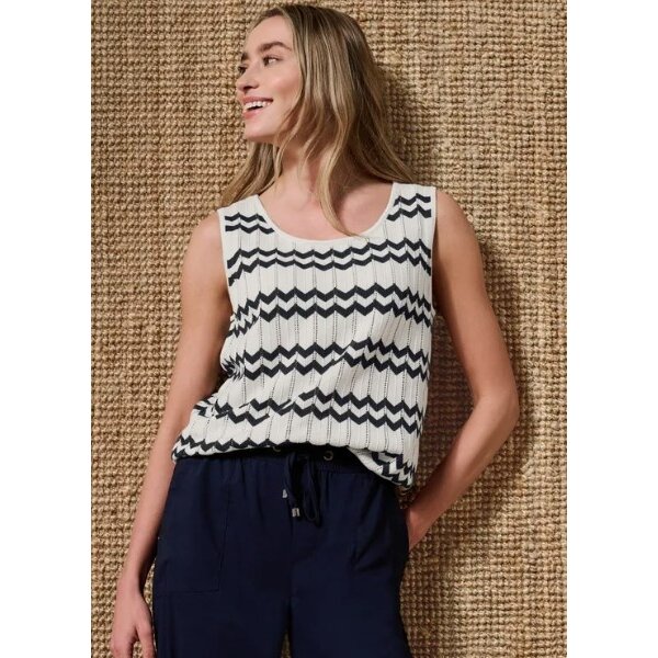 Street One Bi Colored Zig Zag Top 