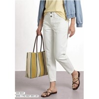 Street One Karlie Barrel High Waist Off White Washed