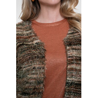 Geisha Vest Stripes Hairy Brown