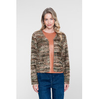 Geisha Vest Stripes Hairy Brown