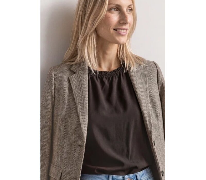 Street One Blazer Dessin Basic Saddle Brown