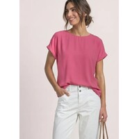Street One 2 in 1 Chiffon Shirt Blush Berry