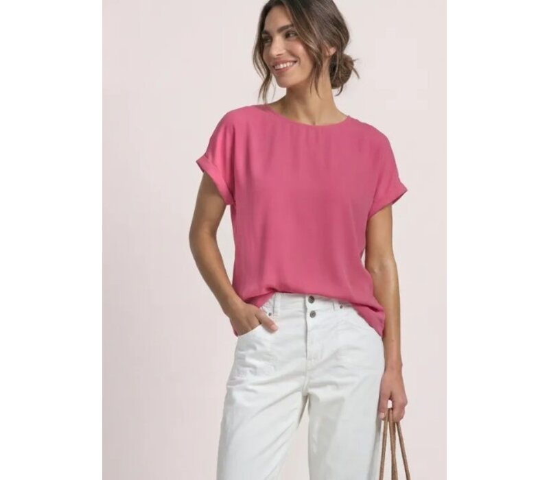 Street One 2 in 1 Chiffon Shirt Blush Berry