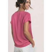 Street One 2 in 1 Chiffon Shirt Blush Berry