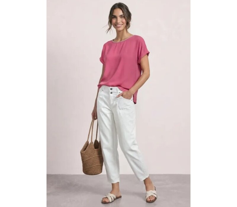 Street One 2 in 1 Chiffon Shirt Blush Berry