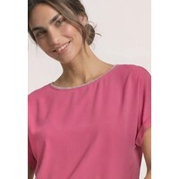 Street One 2 in 1 Chiffon Shirt Blush Berry