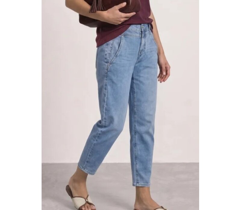 Street One Karlie Barrel High Waist Light Blue Wash