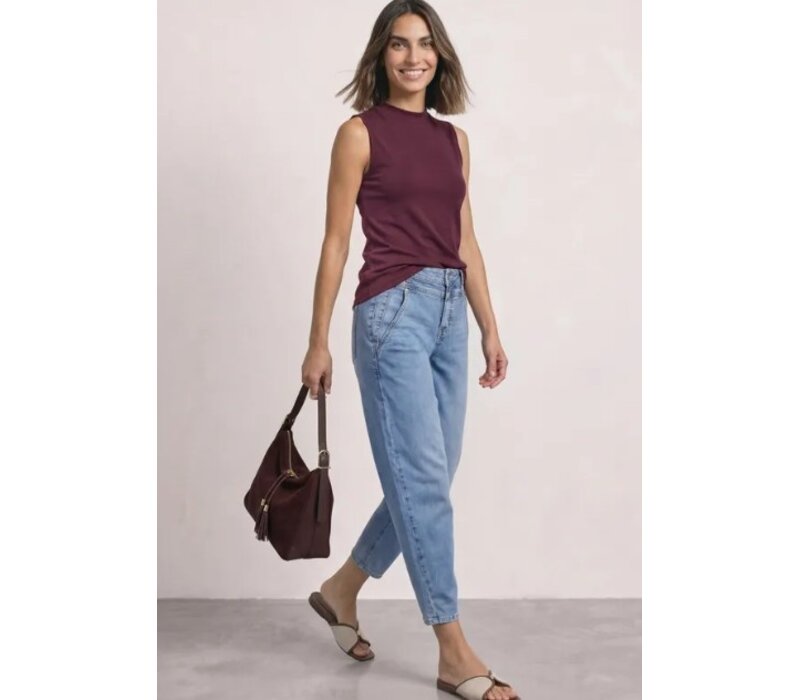 Street One Karlie Barrel High Waist Light Blue Wash