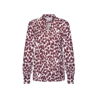Helena Hart Top Justin Print Tabby Burgundy