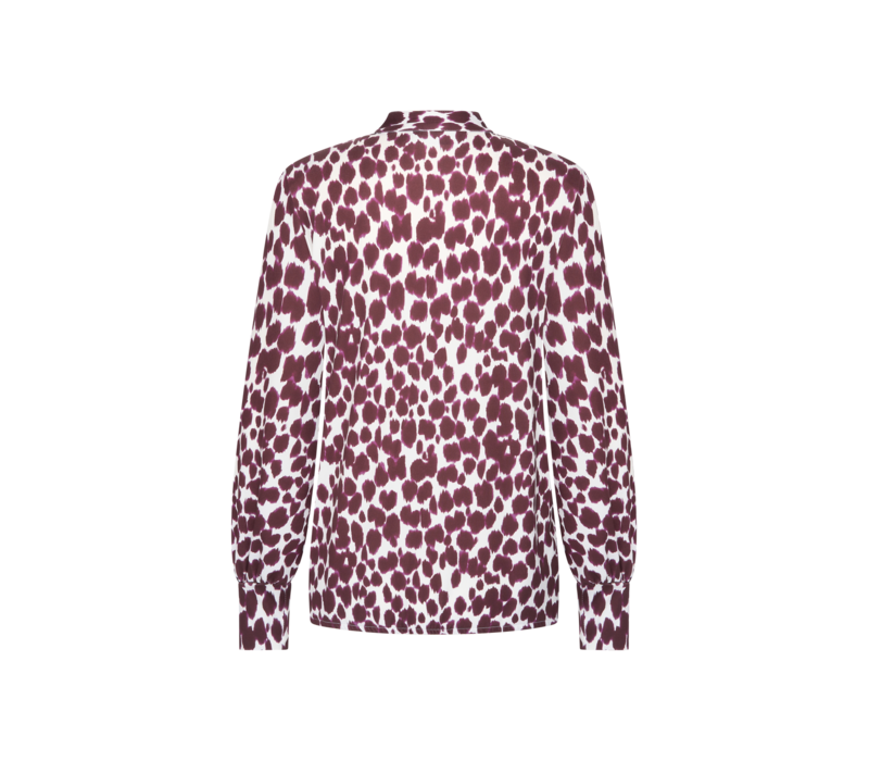 Helena Hart Top Justin Print Tabby Burgundy