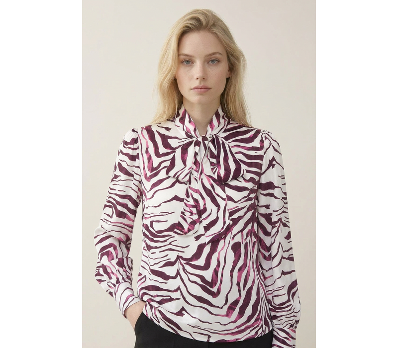 Helena Hart Blouse Jesse Print Pet Burgundy