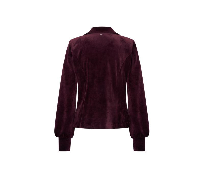 Helena Hart Blazer Lora Velour Burgundy