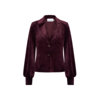Helena Hart Blazer Lora Velour Burgundy