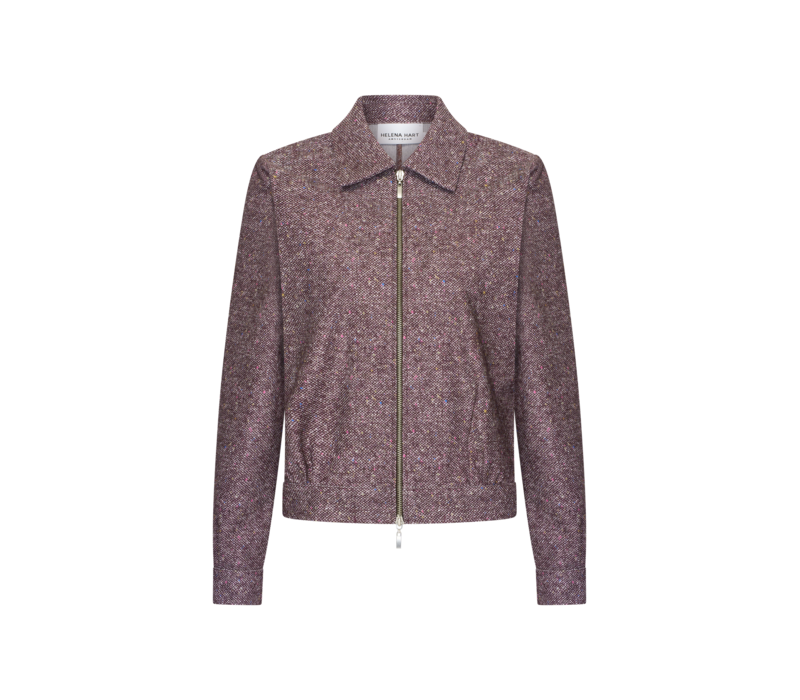 Helena Hart Jacket Emmy Lano Lurex Donegal Tweet Burgundy