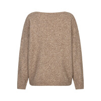Red Button Sequin Sweater Latte