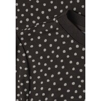 Street One Printed Shirt with Rib Collar Black Coffee
