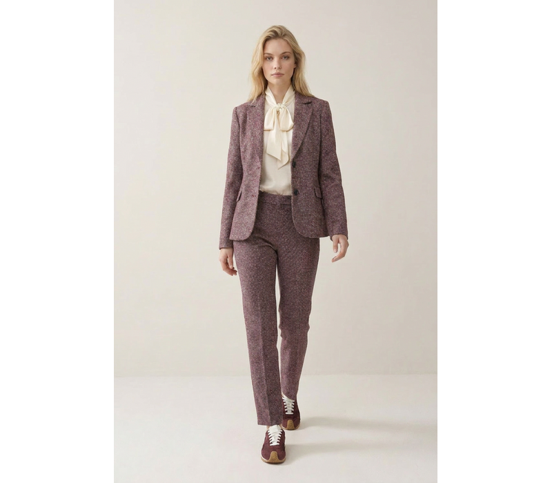 Helena Hart Broek Ziggy Lano Lurex Donegal Tweet Burgundy