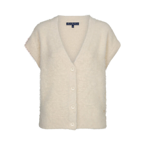 Red Button Sleeveless Fuzzy 