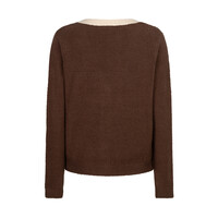Red Button Cardigan Popcorn Coffee