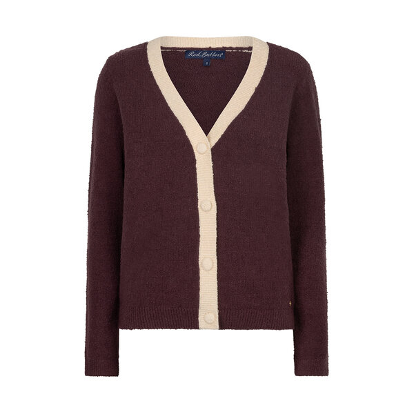 Red Button Cardigan Popcorn 