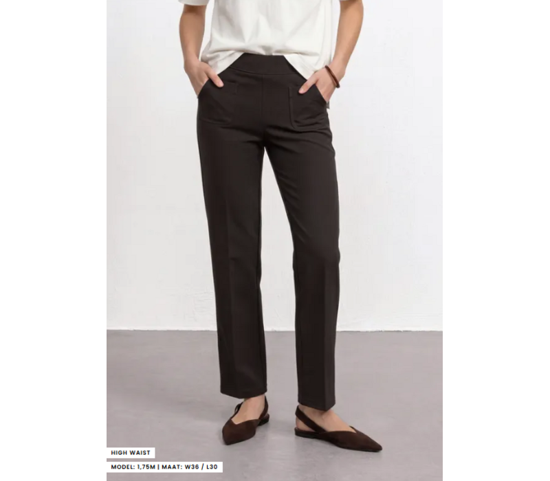 Street One Amalia Straight Leg Black Coffee