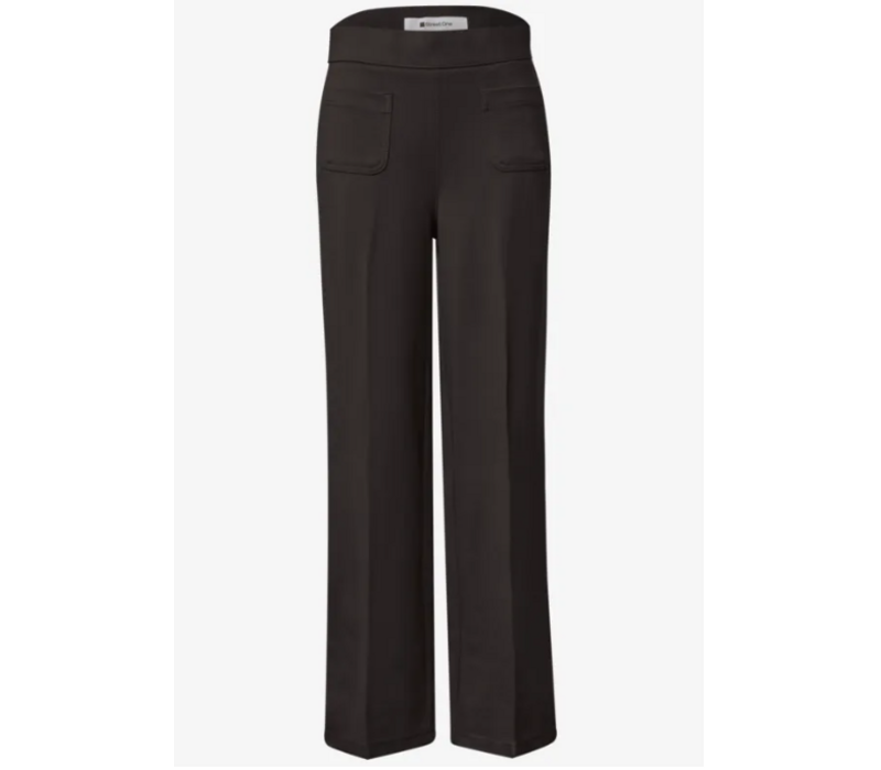 Street One Amalia Straight Leg Black Coffee