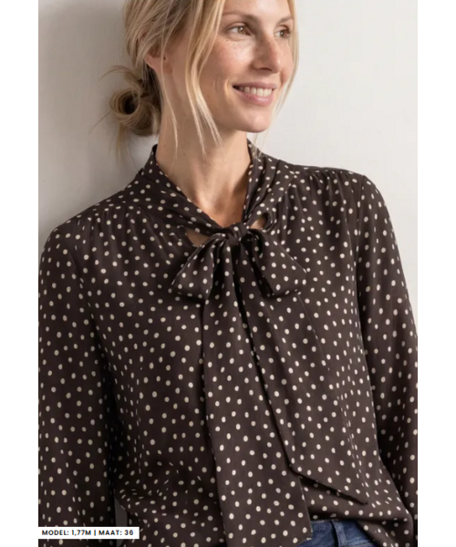 StreetOne Street One Printed Blouse with Tie Detail