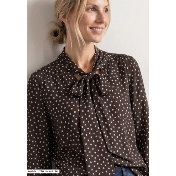 Street One Printed Blouse with Tie Detail 