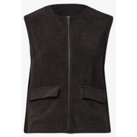 Street One Corduroy Look Vest Black Coffee