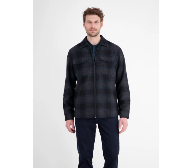 Lerros Sportief Ruitoverhemd Classic Navy