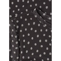 Street One Printed Mesh Shirt with 3/4 Sleeve Black Coffee