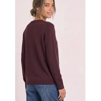 Street One Basic Boothals Sweater Rustic Rouge