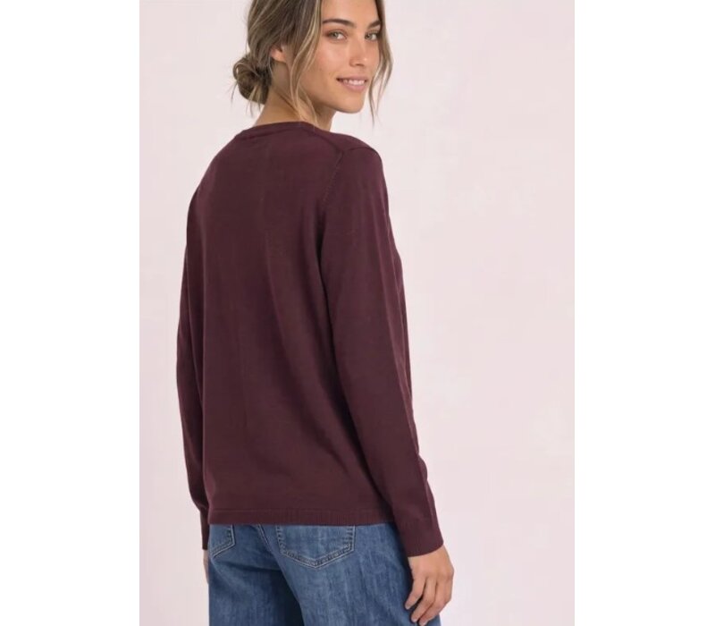 Street One Basic Boothals Sweater Rustic Rouge