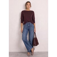 Street One Basic Boothals Sweater Rustic Rouge