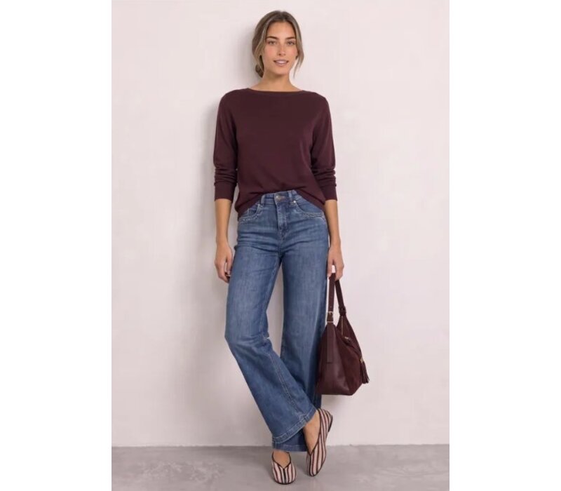 Street One Basic Boothals Sweater Rustic Rouge