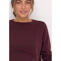 Street One Basic Boothals Sweater Rustic Rouge