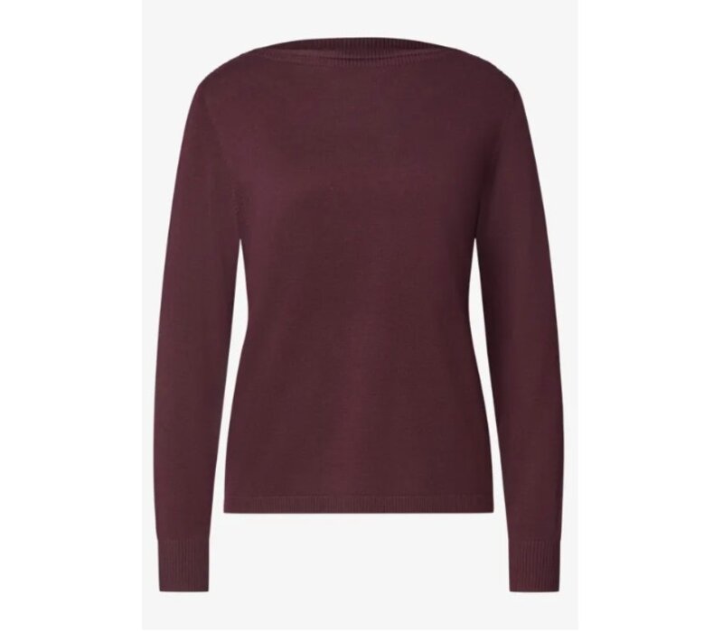 Street One Basic Boothals Sweater Rustic Rouge