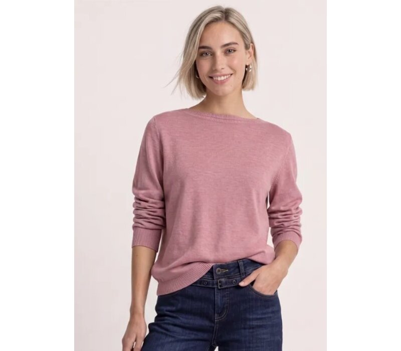 Street One Basic Boothals Sweater Vintage Blush Melange