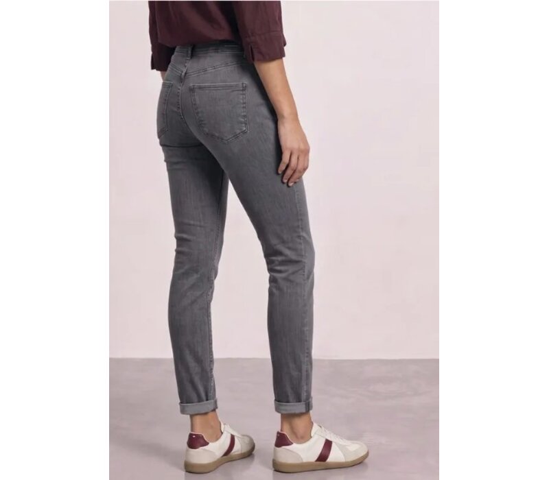 Street One Jane Deco Mid Waist Steel Grey Wash