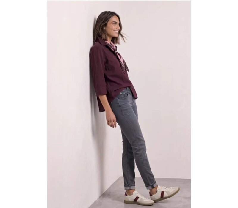 Street One Jane Deco Mid Waist Steel Grey Wash