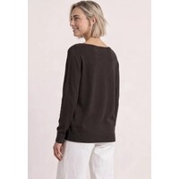 Street One Basic Boothals Sweater Black Coffee