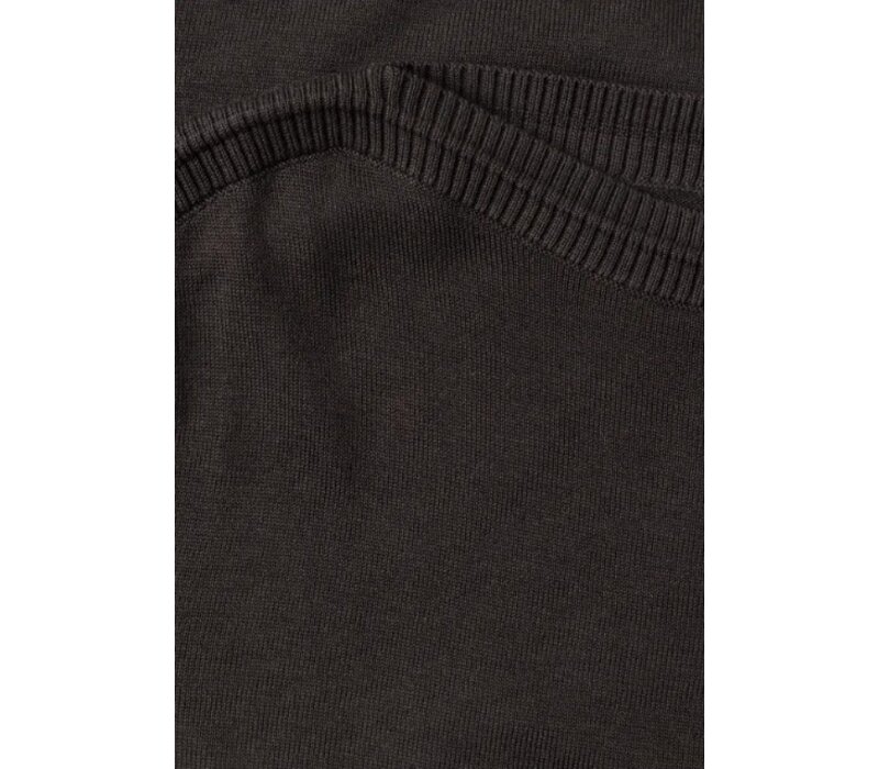 Street One Basic Boothals Sweater Black Coffee