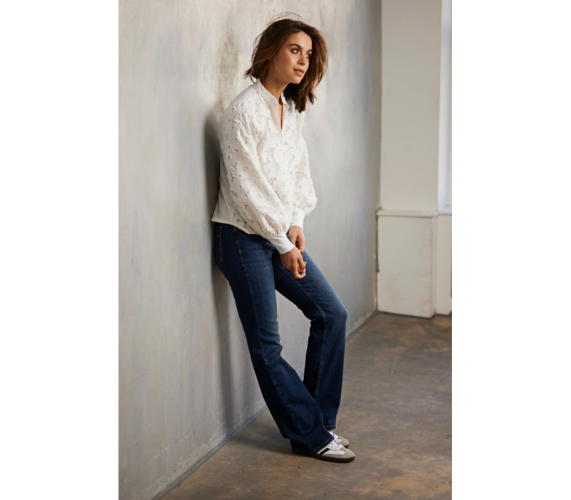 Helena Hart Broek Flair Denim Blue