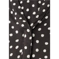 Street One Printed Shirt with Split Neck Black Coffee