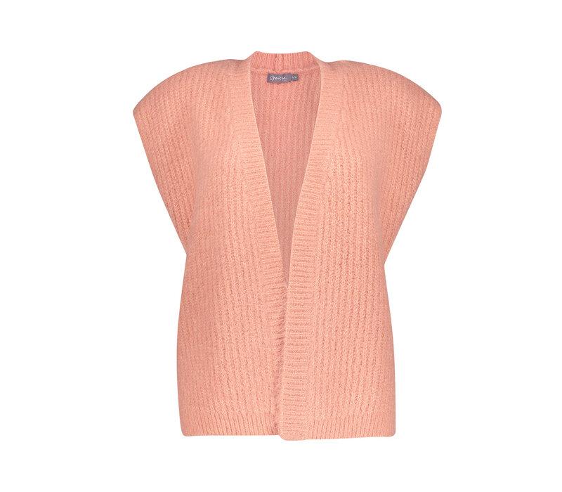 Geisha Gilet Knitted Soft Pink