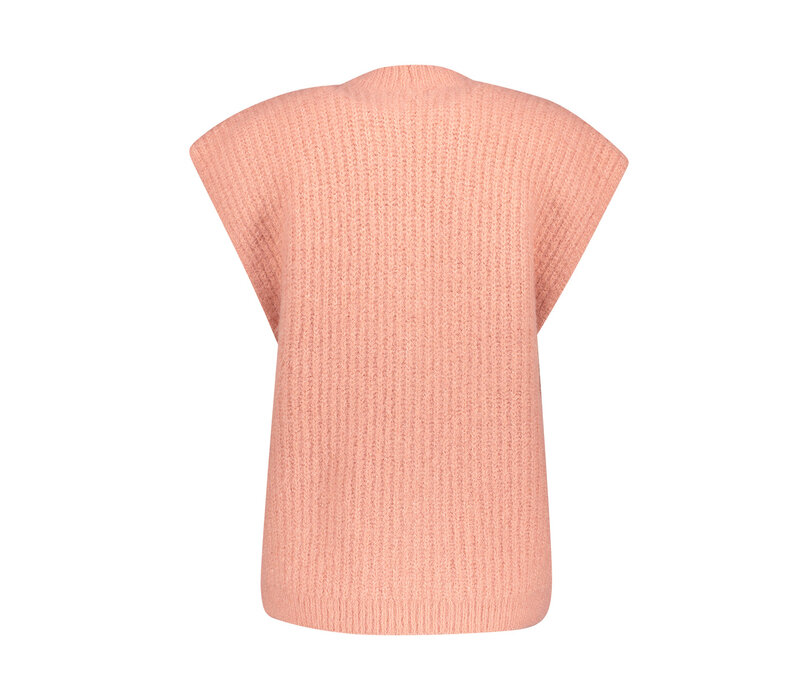 Geisha Gilet Knitted Soft Pink